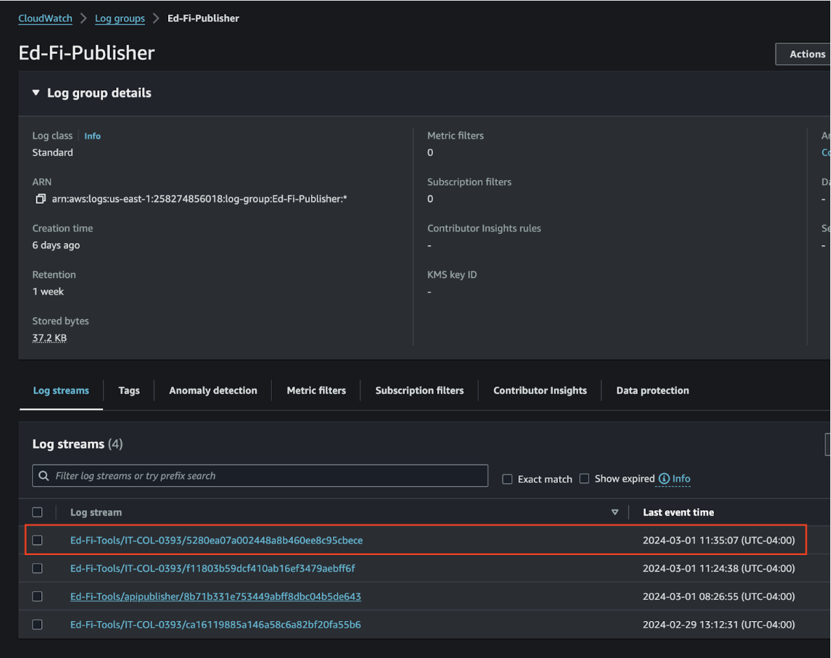 Cloudwatch DataStream