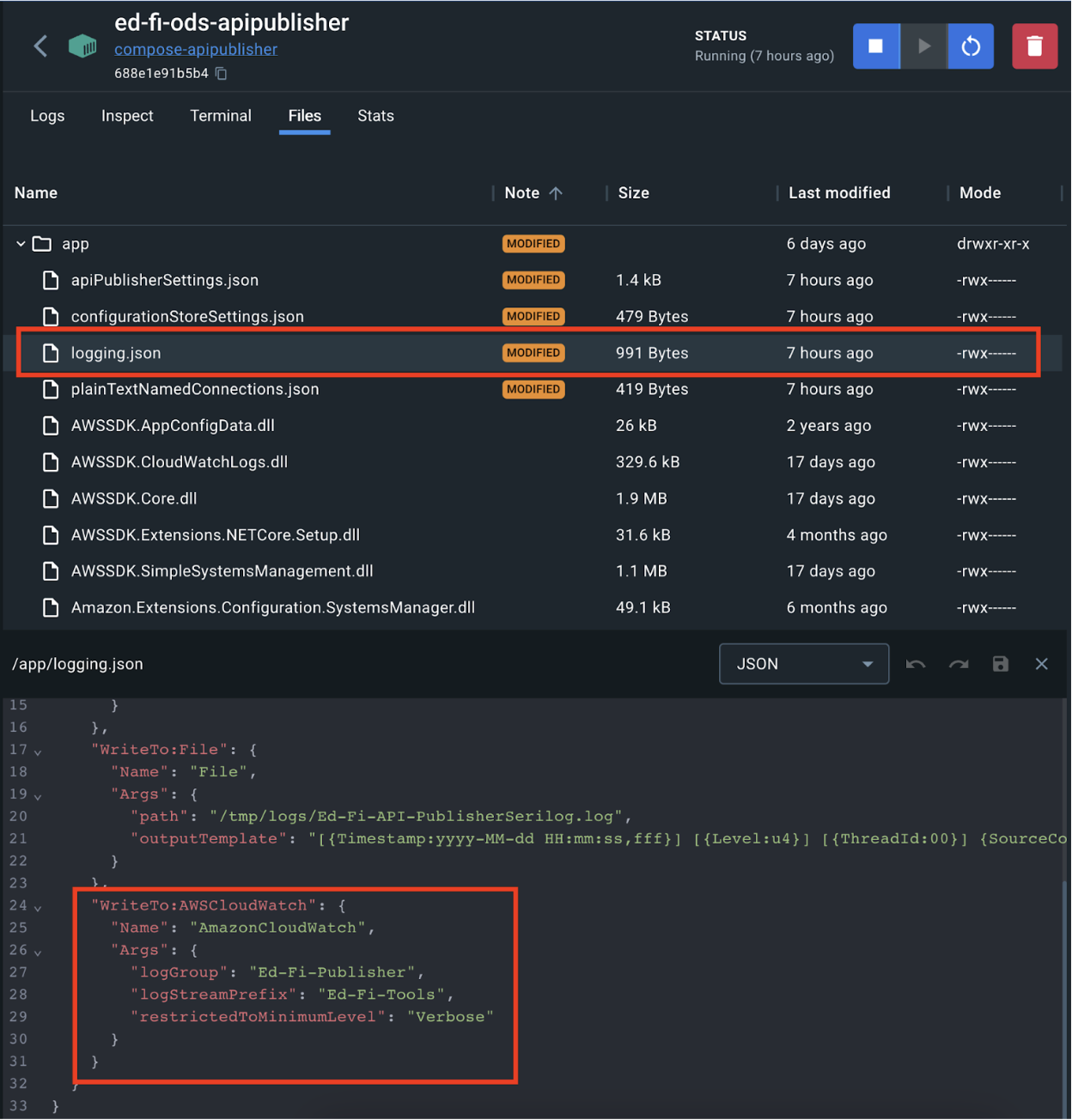 Cloudwatch configuration